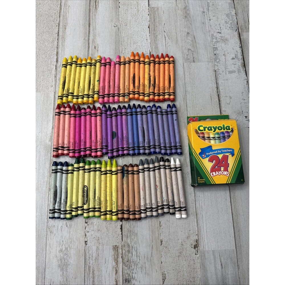 Crayola Crayon Collector Vintage Color Lot 94 Retired Colors Dandelion Apricot